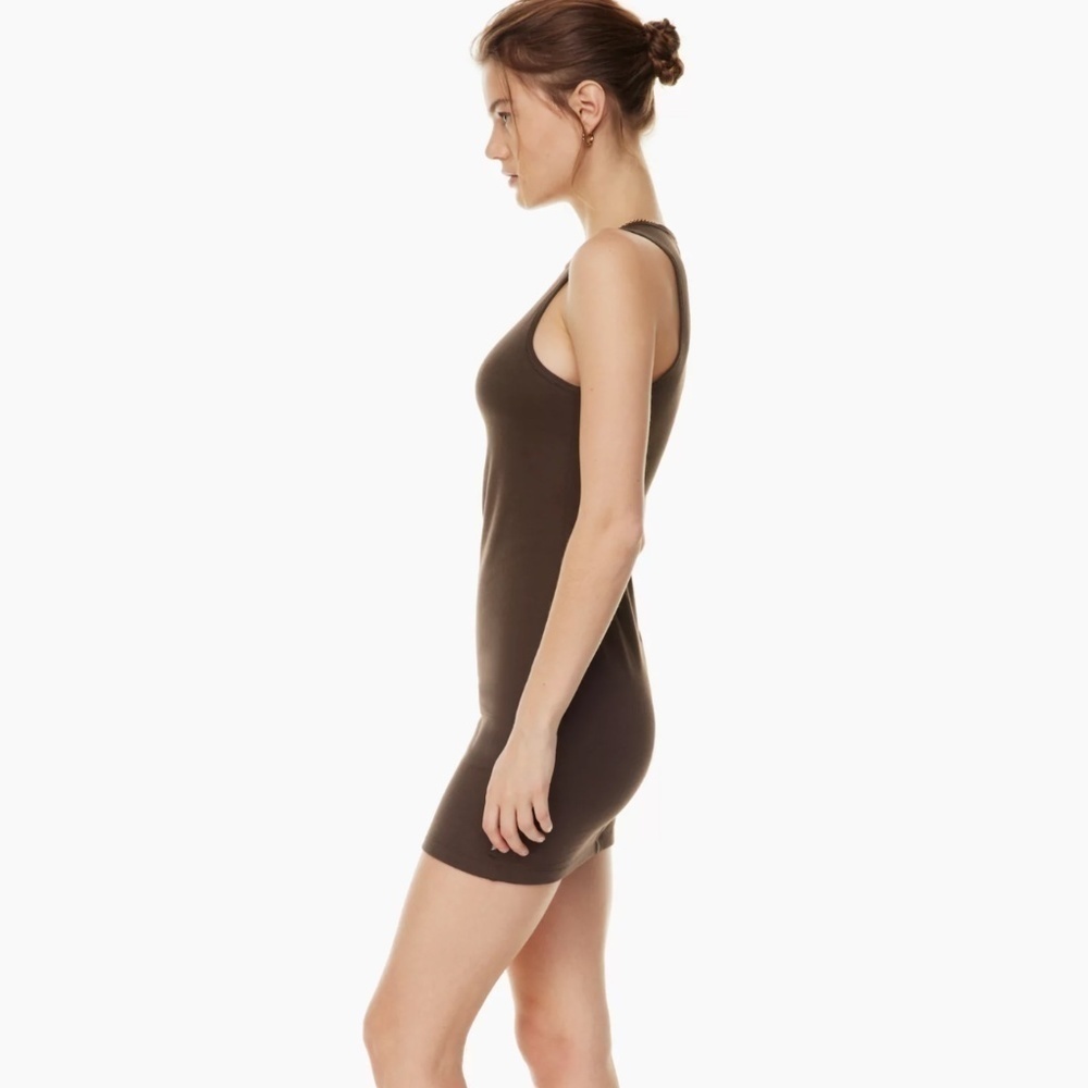 Aritzia TNA Juno Dress - Rich Mocha Brown - Size XL - Picture 4 of 9
